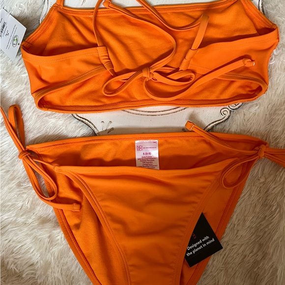 Choose 3 Vibrant Orange and white crochet string bikini set new - Picture 4 of 12
